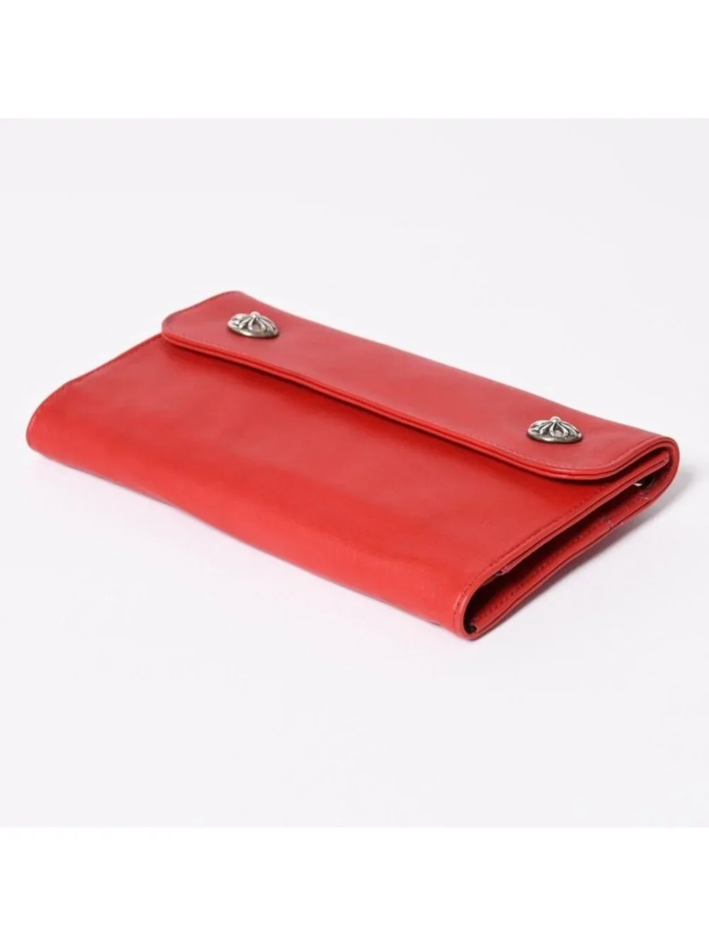 Chrome Hearts Wave Cross Ball Button Wallet Soft Leather
